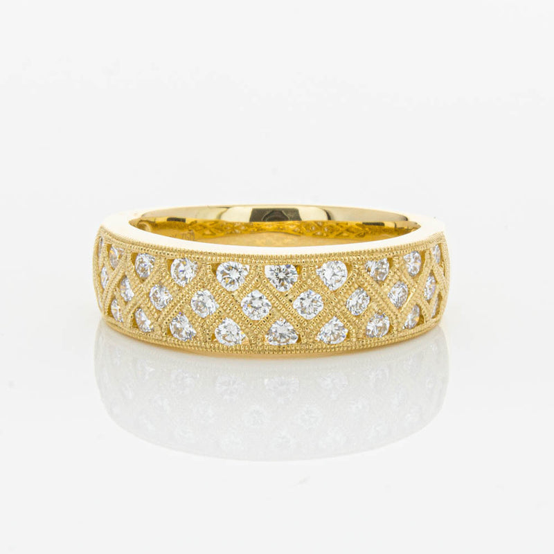 18ct Yellow Gold Diamond Honour Ring-Ring-Walker & Hall