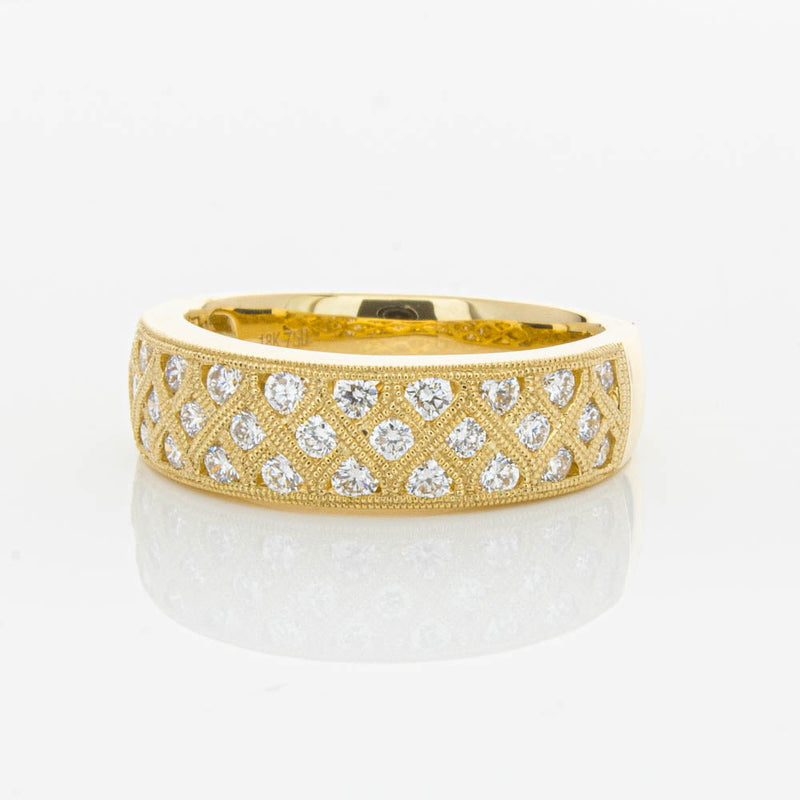 18ct Yellow Gold Diamond Honour Ring-Ring-Walker & Hall