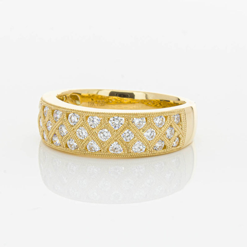 18ct Yellow Gold Diamond Honour Ring-Ring-Walker & Hall