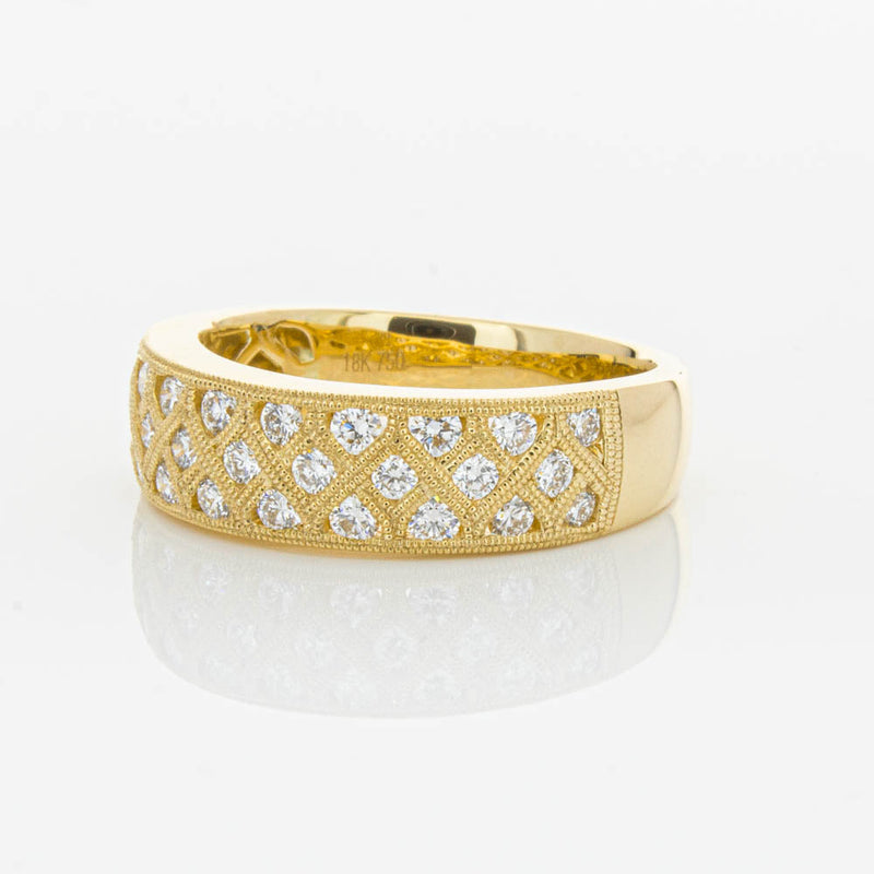18ct Yellow Gold Diamond Honour Ring-Ring-Walker & Hall