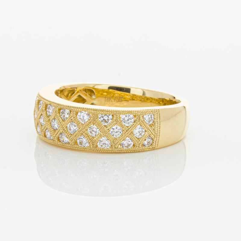 18ct Yellow Gold Diamond Honour Ring-Ring-Walker & Hall