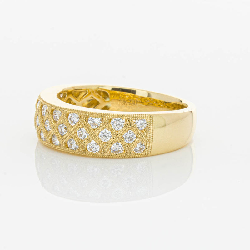 18ct Yellow Gold Diamond Honour Ring-Ring-Walker & Hall