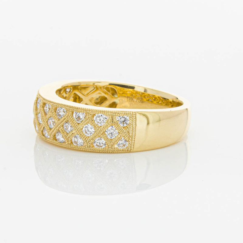 18ct Yellow Gold Diamond Honour Ring-Ring-Walker & Hall