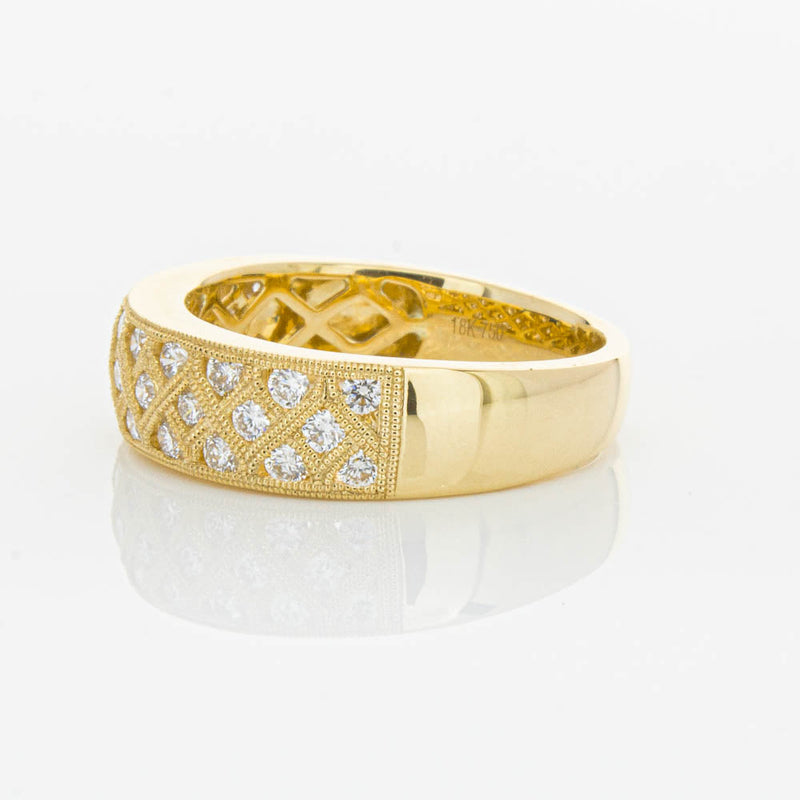 18ct Yellow Gold Diamond Honour Ring-Ring-Walker & Hall