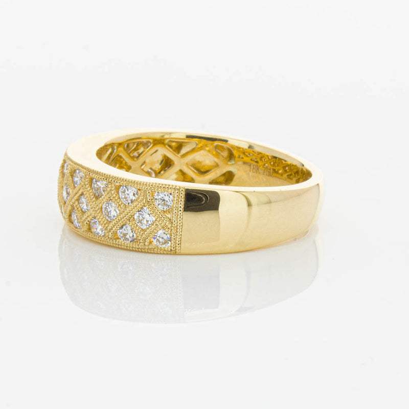 18ct Yellow Gold Diamond Honour Ring-Ring-Walker & Hall