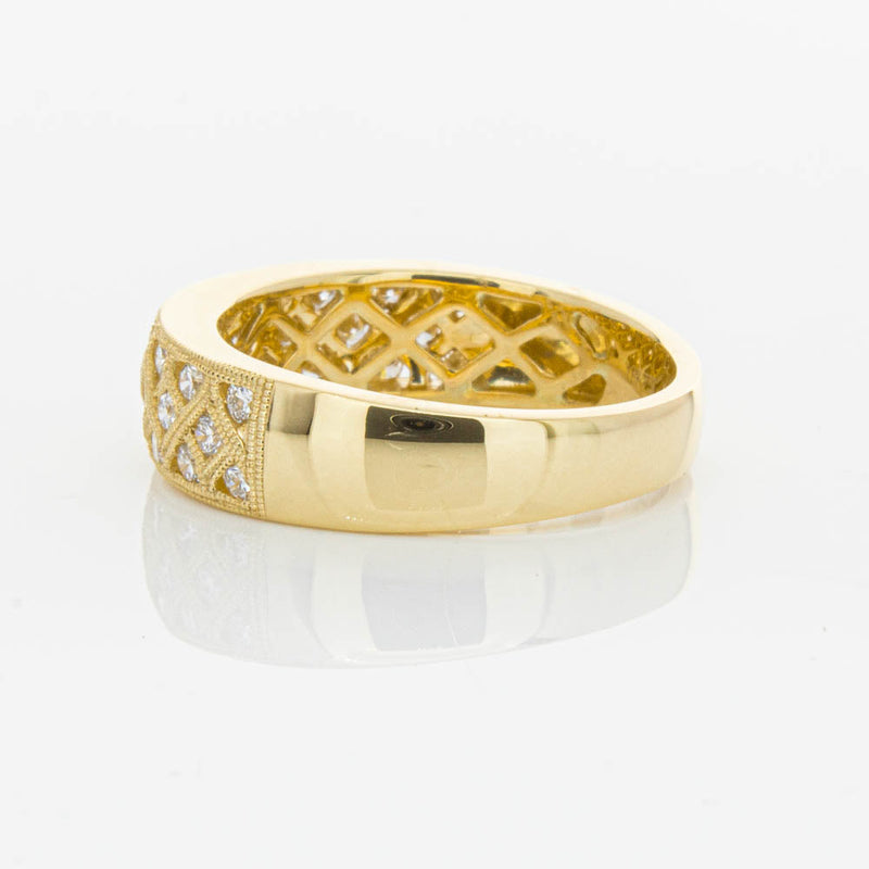 18ct Yellow Gold Diamond Honour Ring-Ring-Walker & Hall