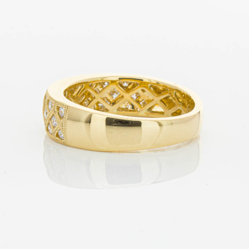 18ct Yellow Gold Diamond Honour Ring-Ring-Walker & Hall