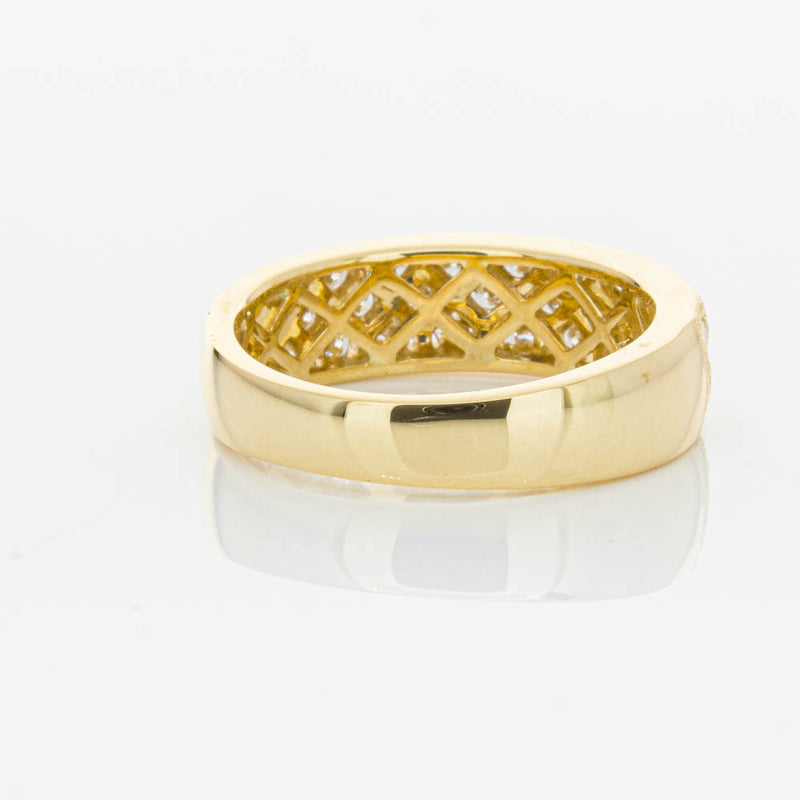 18ct Yellow Gold Diamond Honour Ring-Ring-Walker & Hall