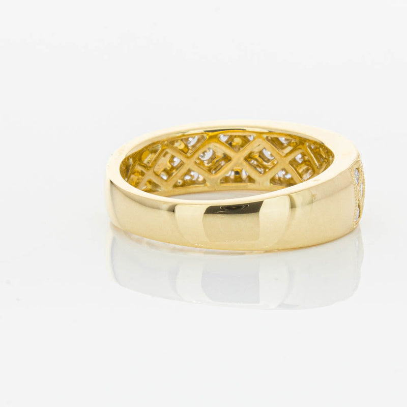 18ct Yellow Gold Diamond Honour Ring-Ring-Walker & Hall