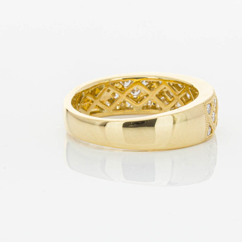 18ct Yellow Gold Diamond Honour Ring-Ring-Walker & Hall