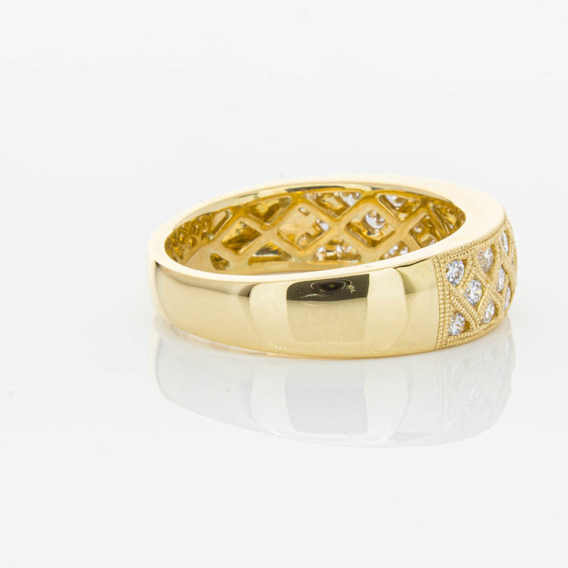 18ct Yellow Gold Diamond Honour Ring-Ring-Walker & Hall