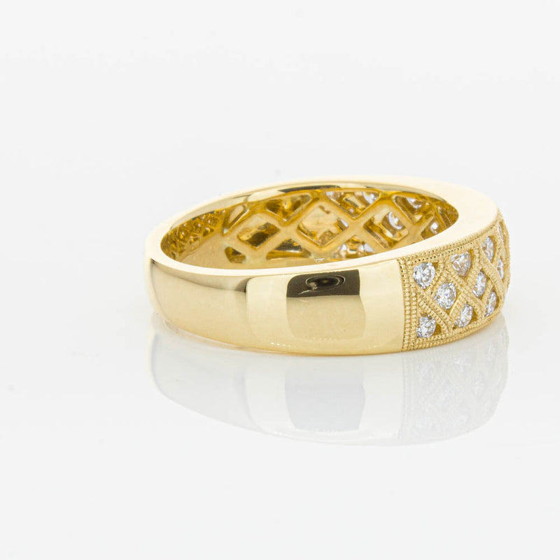 18ct Yellow Gold Diamond Honour Ring-Ring-Walker & Hall