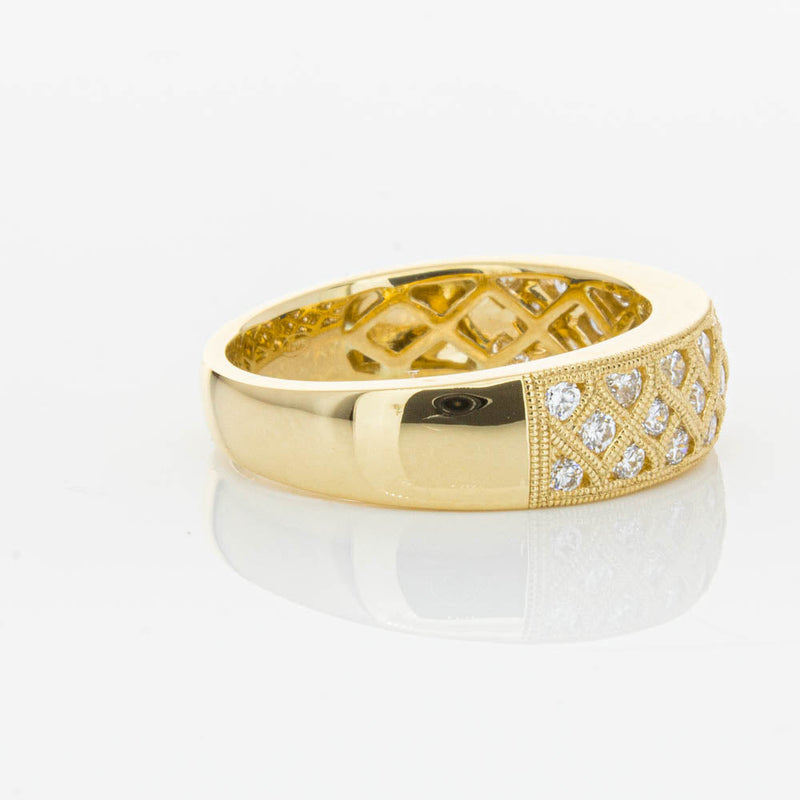 18ct Yellow Gold Diamond Honour Ring-Ring-Walker & Hall