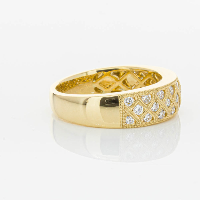 18ct Yellow Gold Diamond Honour Ring-Ring-Walker & Hall