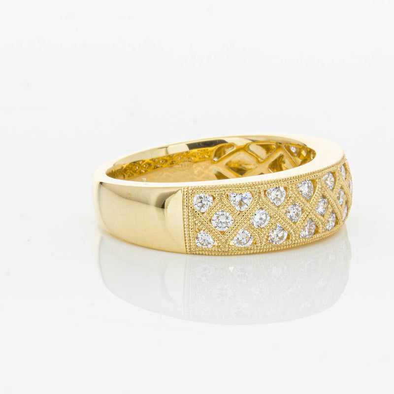 18ct Yellow Gold Diamond Honour Ring-Ring-Walker & Hall