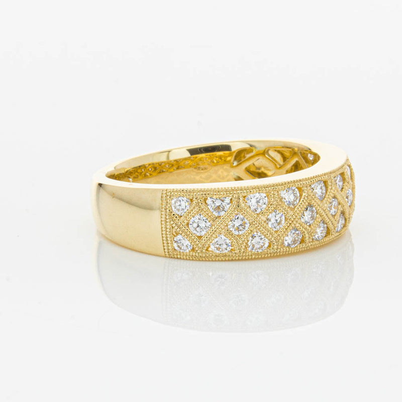 18ct Yellow Gold Diamond Honour Ring-Ring-Walker & Hall