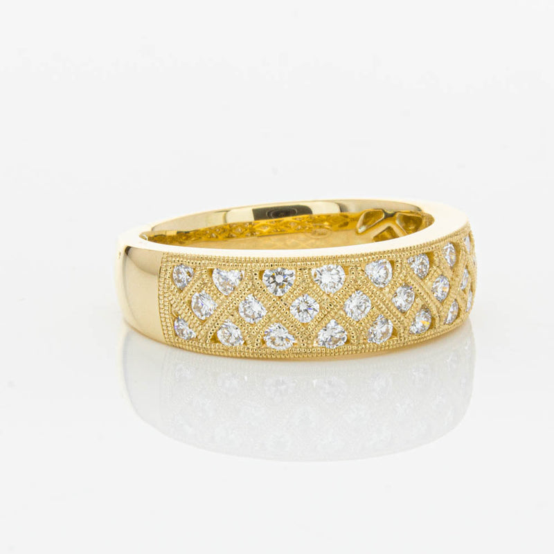 18ct Yellow Gold Diamond Honour Ring-Ring-Walker & Hall