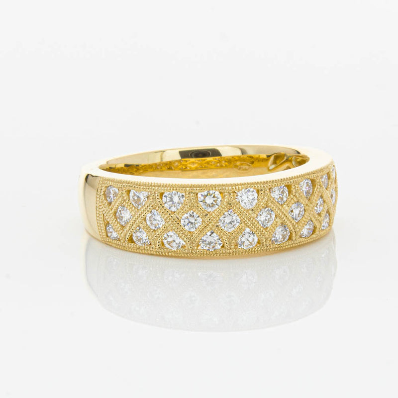 18ct Yellow Gold Diamond Honour Ring-Ring-Walker & Hall