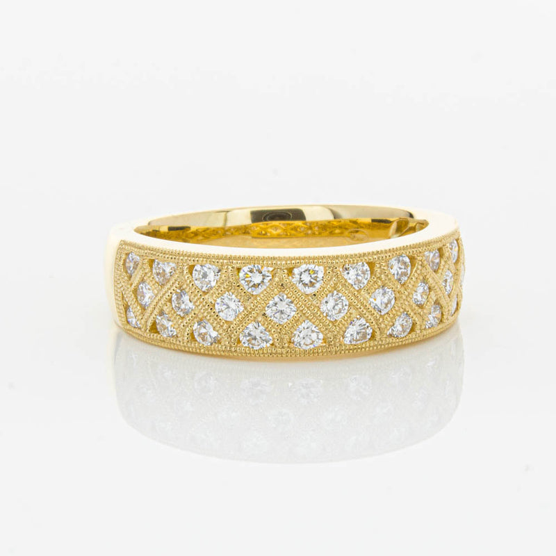 18ct Yellow Gold Diamond Honour Ring-Ring-Walker & Hall