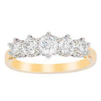 18ct Yellow Gold Diamond Monarch Ring-Ring-Walker & Hall