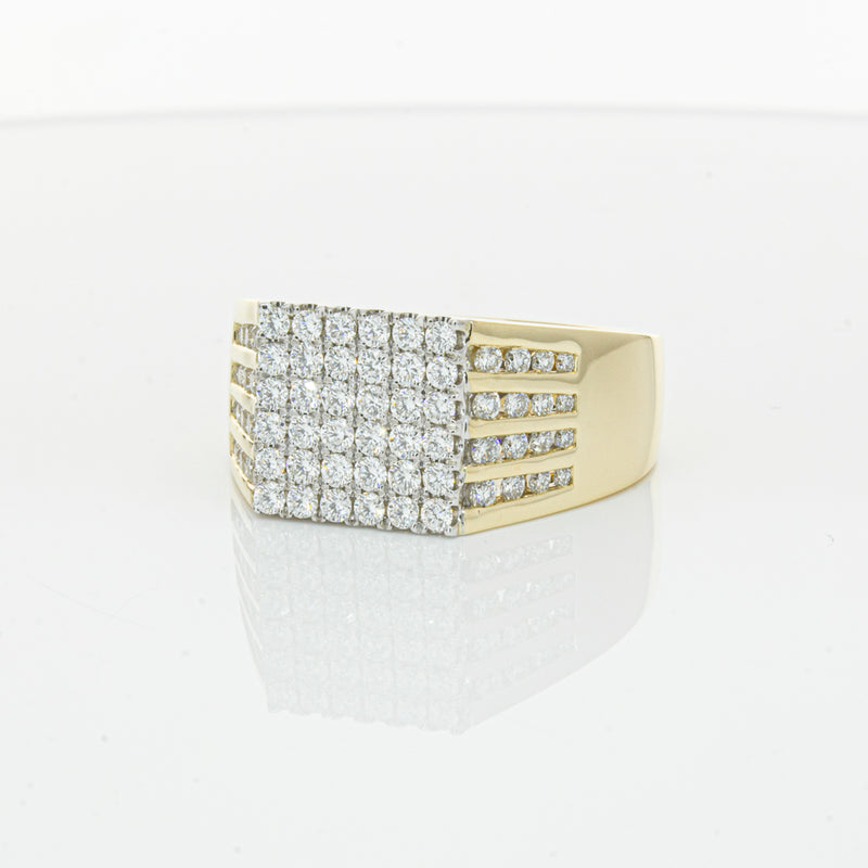 14ct Yellow Gold Diamond Cluster Ring-Ring-Walker & Hall