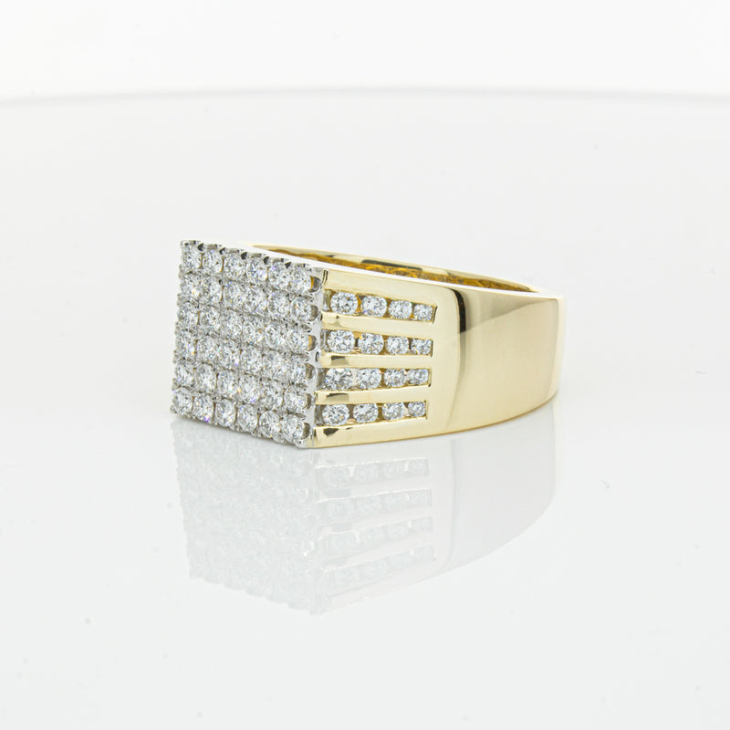 14ct Yellow Gold Diamond Cluster Ring-Ring-Walker & Hall