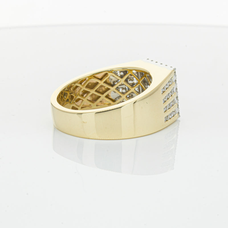 14ct Yellow Gold Diamond Cluster Ring-Ring-Walker & Hall