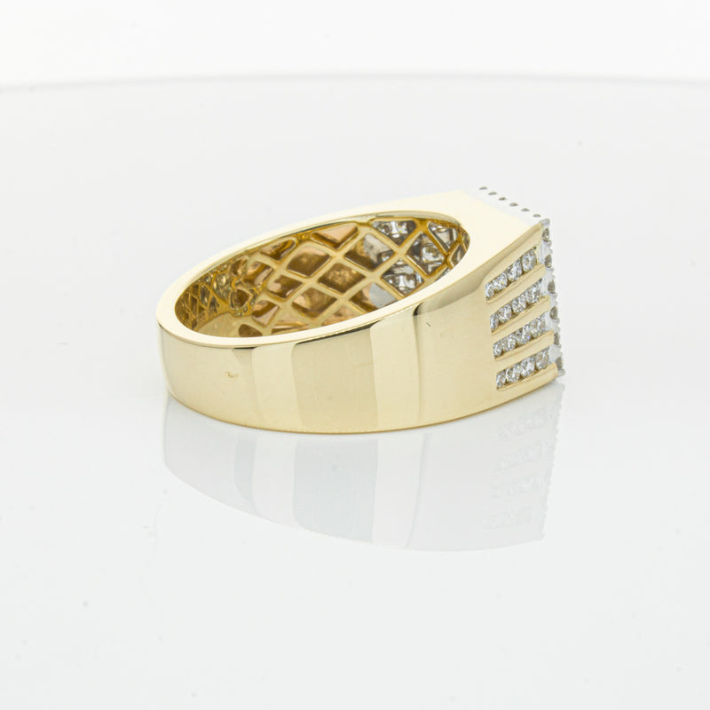 14ct Yellow Gold Diamond Cluster Ring-Ring-Walker & Hall