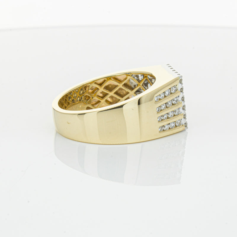 14ct Yellow Gold Diamond Cluster Ring-Ring-Walker & Hall