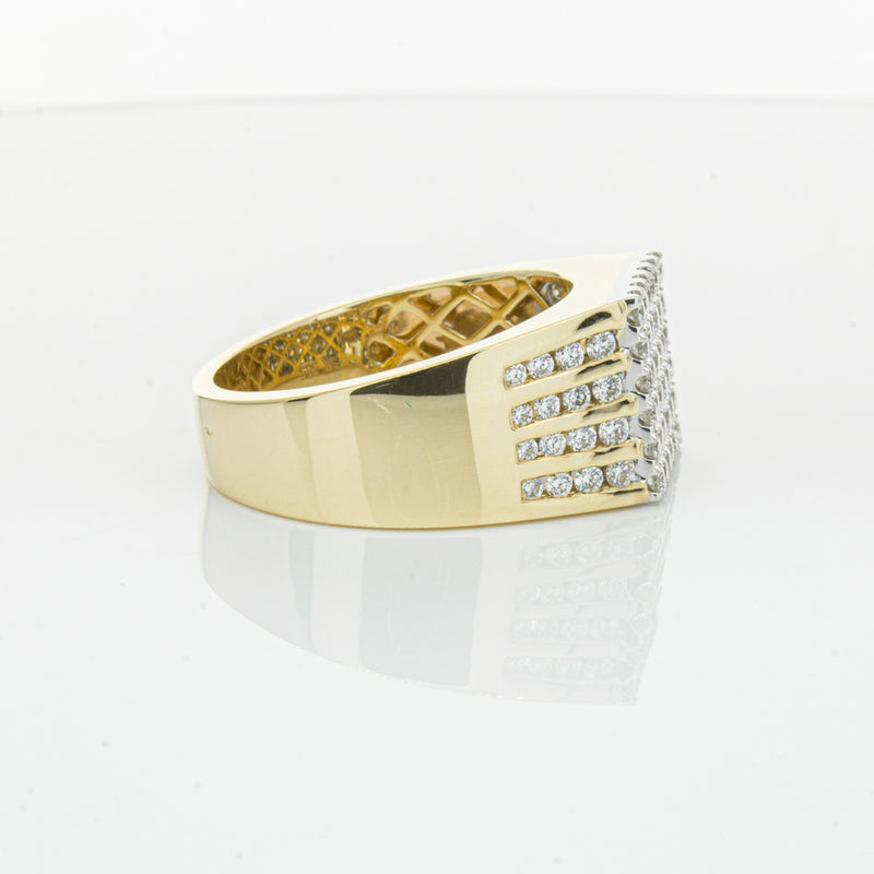 14ct Yellow Gold Diamond Cluster Ring-Ring-Walker & Hall