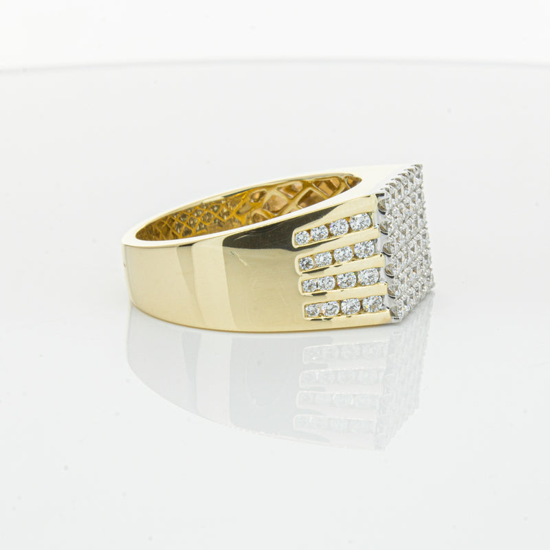 14ct Yellow Gold Diamond Cluster Ring-Ring-Walker & Hall