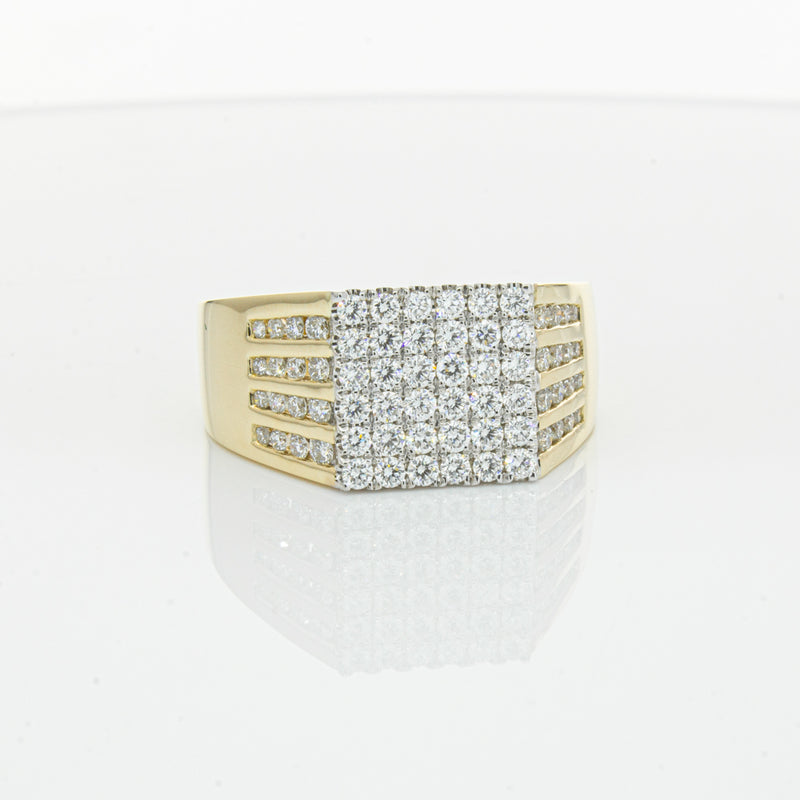 14ct Yellow Gold Diamond Cluster Ring-Ring-Walker & Hall