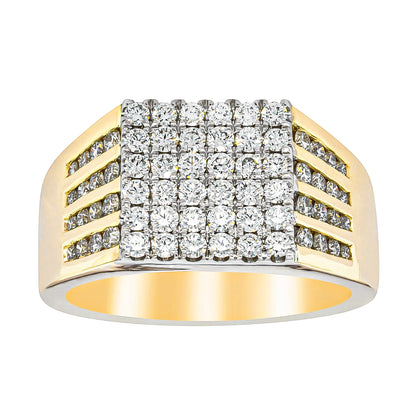 14ct Yellow Gold Diamond Cluster Ring-Ring-Walker & Hall