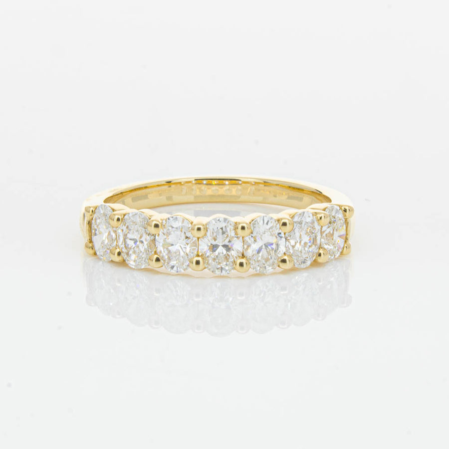 18ct Yellow Gold 1.33ct Oval Cut Diamond Panorama Ring-Ring-Walker & Hall