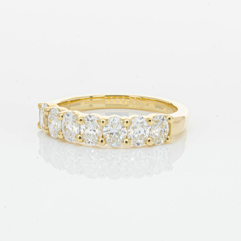 18ct Yellow Gold 1.33ct Oval Cut Diamond Panorama Ring-Ring-Walker & Hall