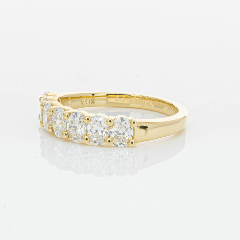 18ct Yellow Gold 1.33ct Oval Cut Diamond Panorama Ring-Ring-Walker & Hall