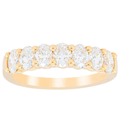18ct Yellow Gold 1.33ct Oval Cut Diamond Panorama Ring-Ring-Walker & Hall