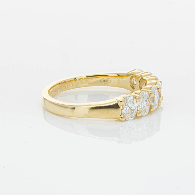 18ct Yellow Gold 1.33ct Oval Cut Diamond Panorama Ring-Ring-Walker & Hall