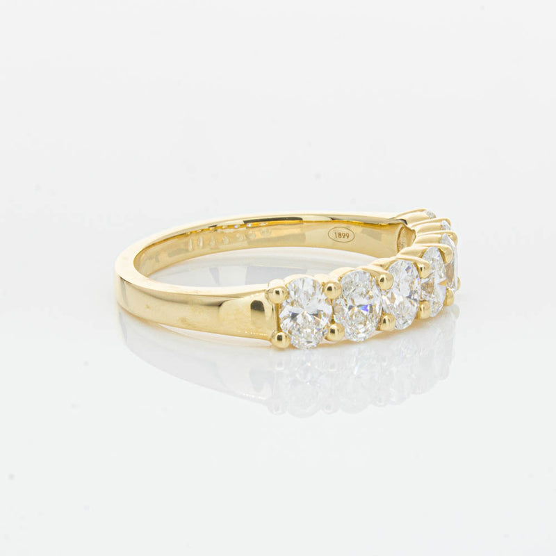 18ct Yellow Gold 1.33ct Oval Cut Diamond Panorama Ring-Ring-Walker & Hall