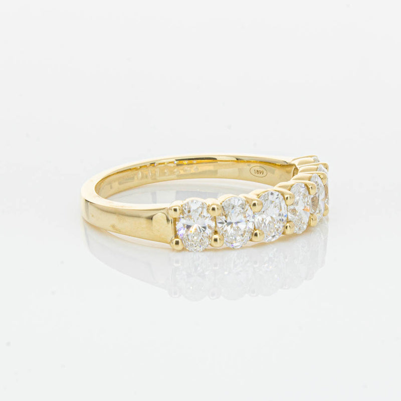 18ct Yellow Gold 1.33ct Oval Cut Diamond Panorama Ring-Ring-Walker & Hall