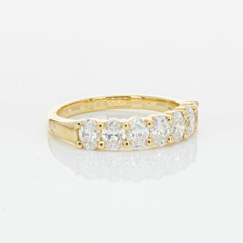 18ct Yellow Gold 1.33ct Oval Cut Diamond Panorama Ring-Ring-Walker & Hall