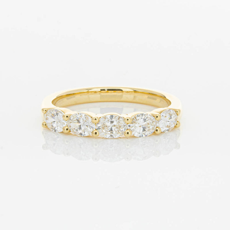 18ct Yellow Gold 1.03ct Oval Cut Diamond Panorama Ring-Ring-Walker & Hall