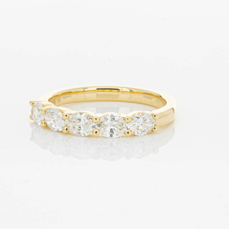 18ct Yellow Gold 1.03ct Oval Cut Diamond Panorama Ring-Ring-Walker & Hall