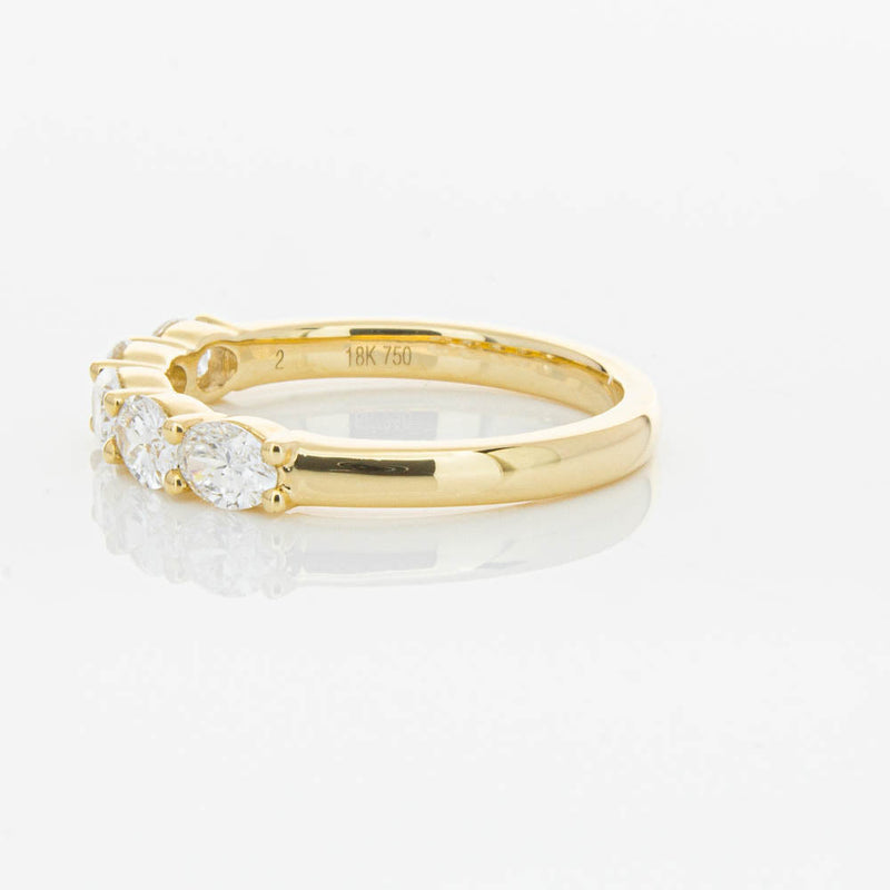 18ct Yellow Gold 1.03ct Oval Cut Diamond Panorama Ring-Ring-Walker & Hall