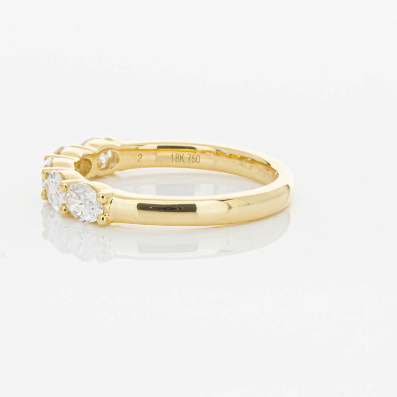 18ct Yellow Gold 1.03ct Oval Cut Diamond Panorama Ring-Ring-Walker & Hall