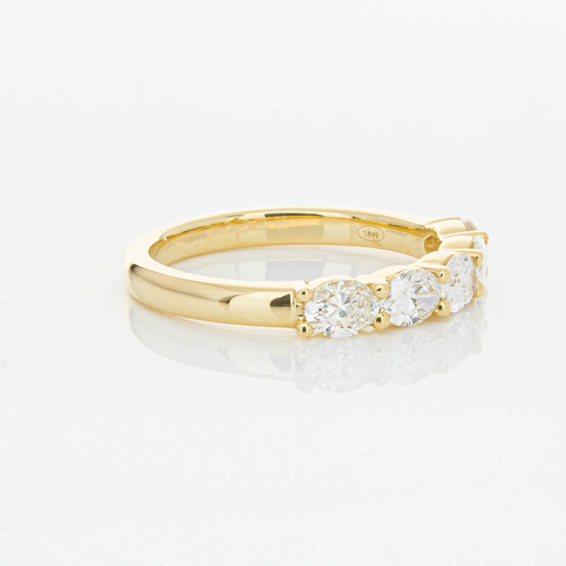 18ct Yellow Gold 1.03ct Oval Cut Diamond Panorama Ring-Ring-Walker & Hall