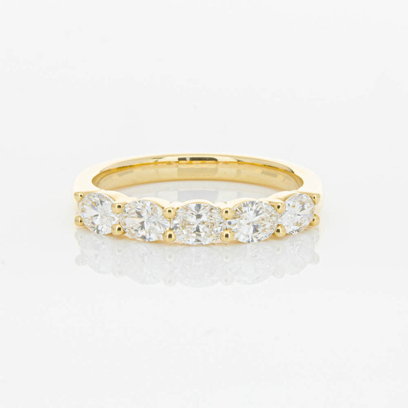18ct Yellow Gold 1.03ct Oval Cut Diamond Panorama Ring-Ring-Walker & Hall