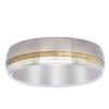 Titanium And 9ct Yellow Gold Band-Ring-Walker & Hall