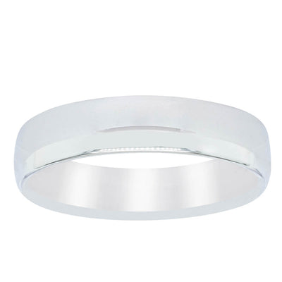 9ct White Gold 5mm Band-Ring-Walker & Hall