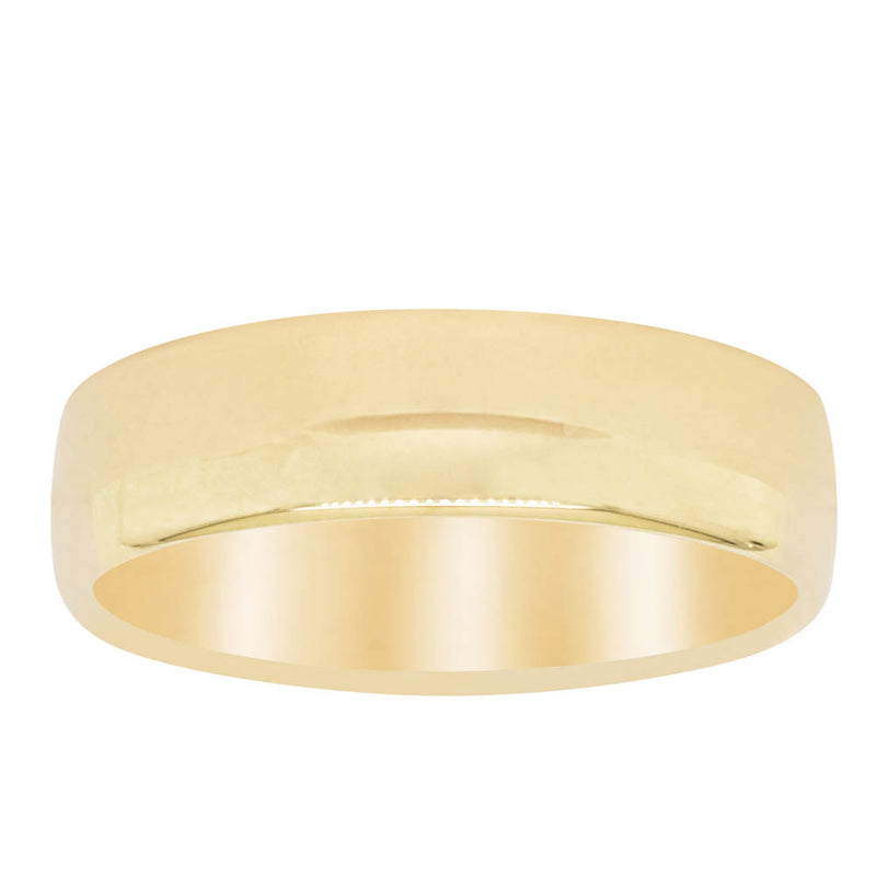 9ct Yellow Gold 6mm Band-Ring-Walker & Hall